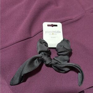 Pura Vida Charcoal Hair Scrunchie Duo